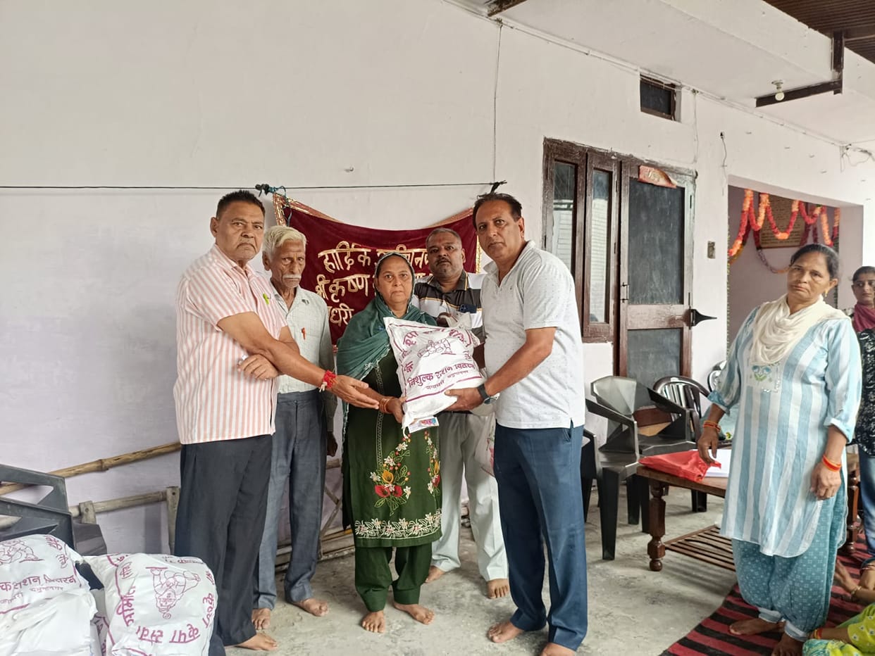 Rations distributed to needy families