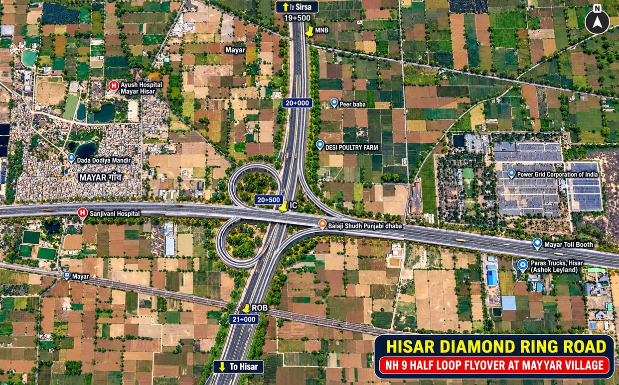 The ring road will be built in a diamond shape, vehicles from Mayyad will get routes in two directions, the outer ring road design is finalized, and a half-loop and cost-effective solution has been prepared in the Mayyad area
