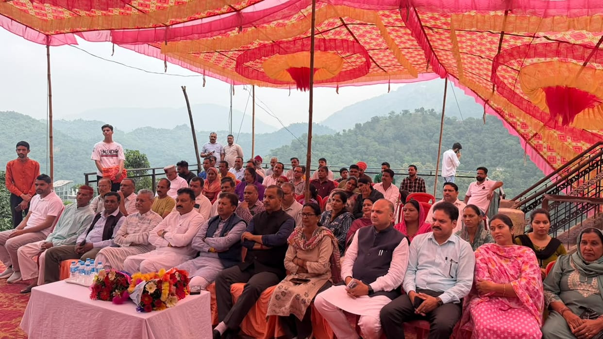 Party workers listened to 'Mann Ki Baat' at the Sungal booth.