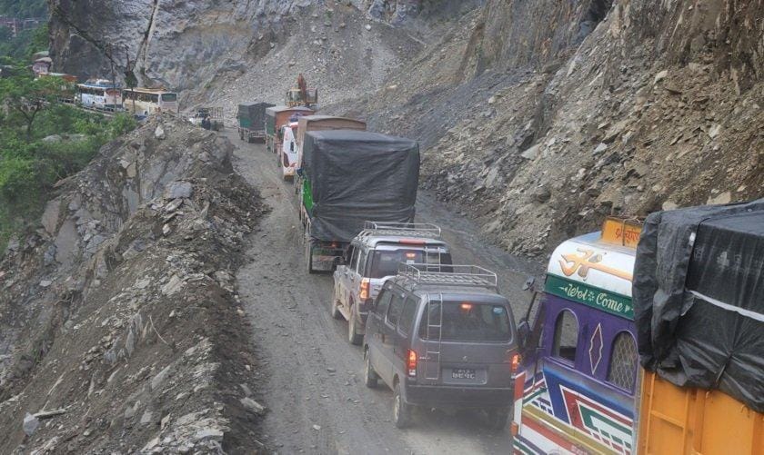 Mugling-Pokhara road reopened after debris removal; alternative route to Kathmandu being used.