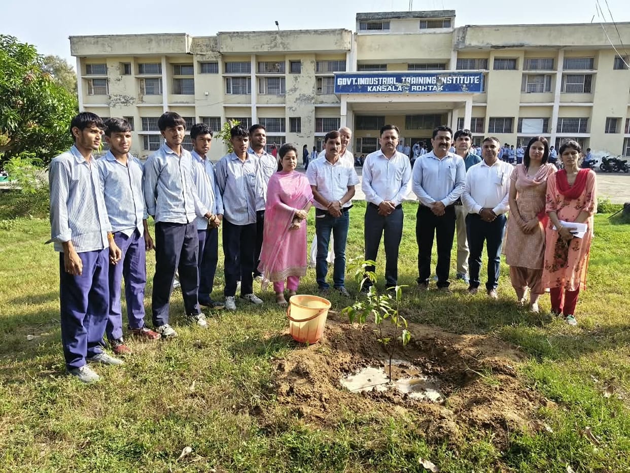 Tree plantation carried out at the Government ITI.