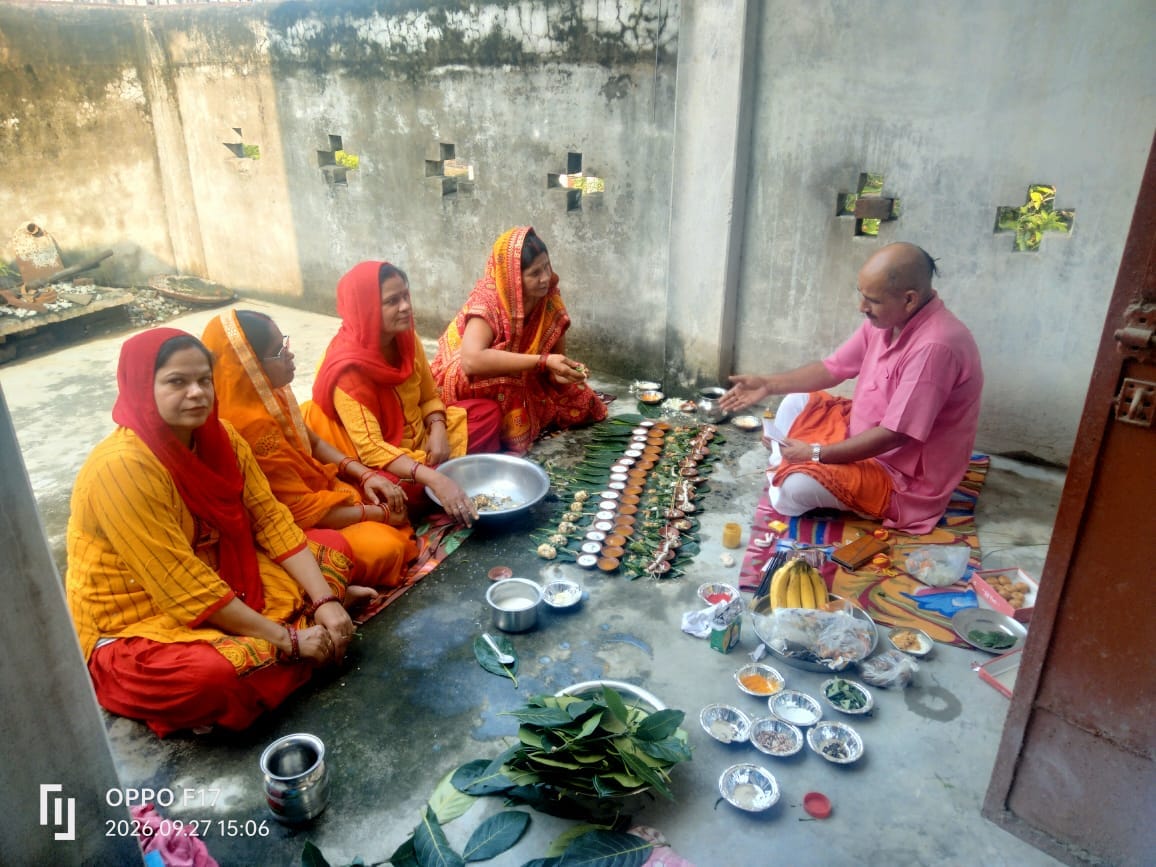 Breaking the shackles of tradition, daughters performed *Tarpan*.