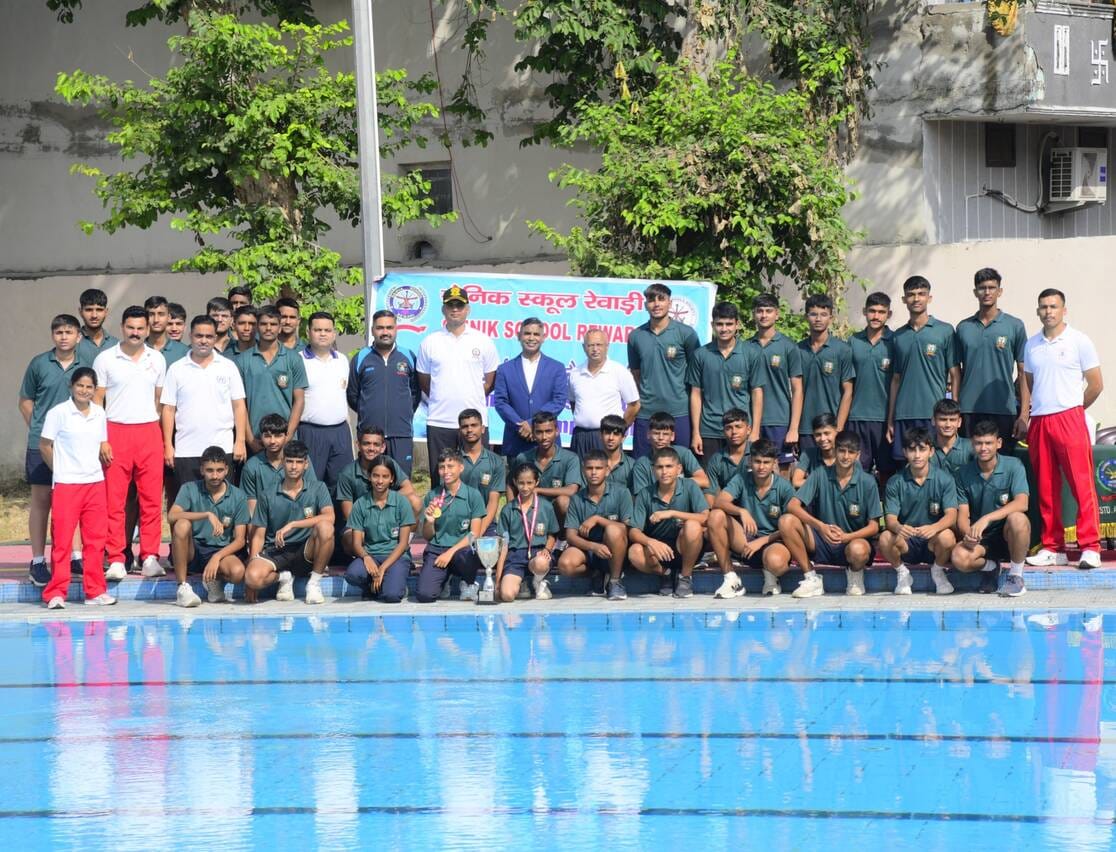 Manekshaw House wins inter-house swimming competition.