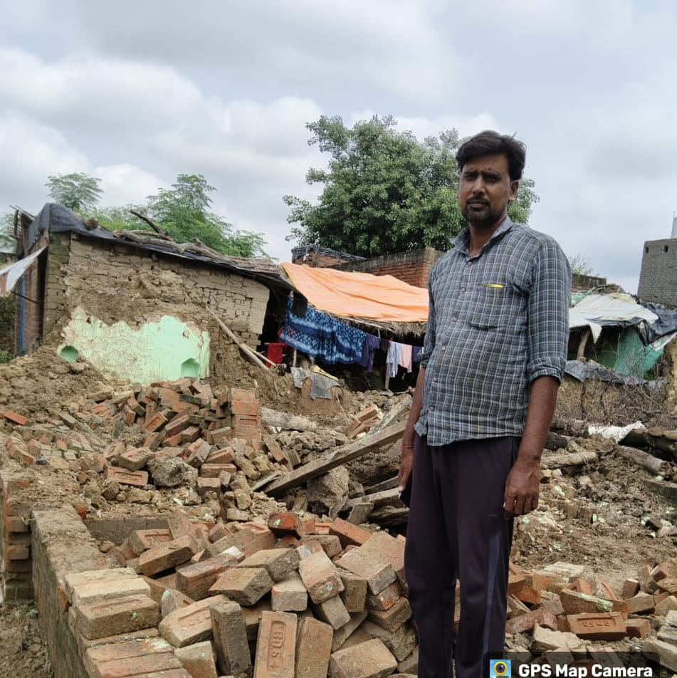 Woman dies after being buried under debris as house wall and roof collapse in Barachirra village.