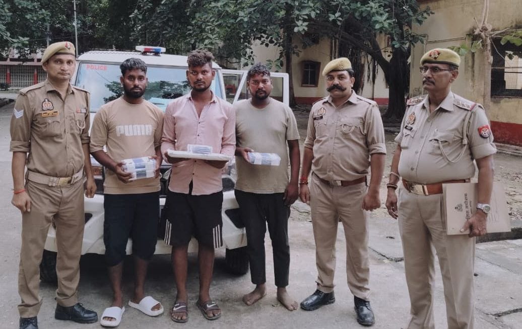 Three cyber fraudsters arrested for swindling 5 lakh by posing as police officers.