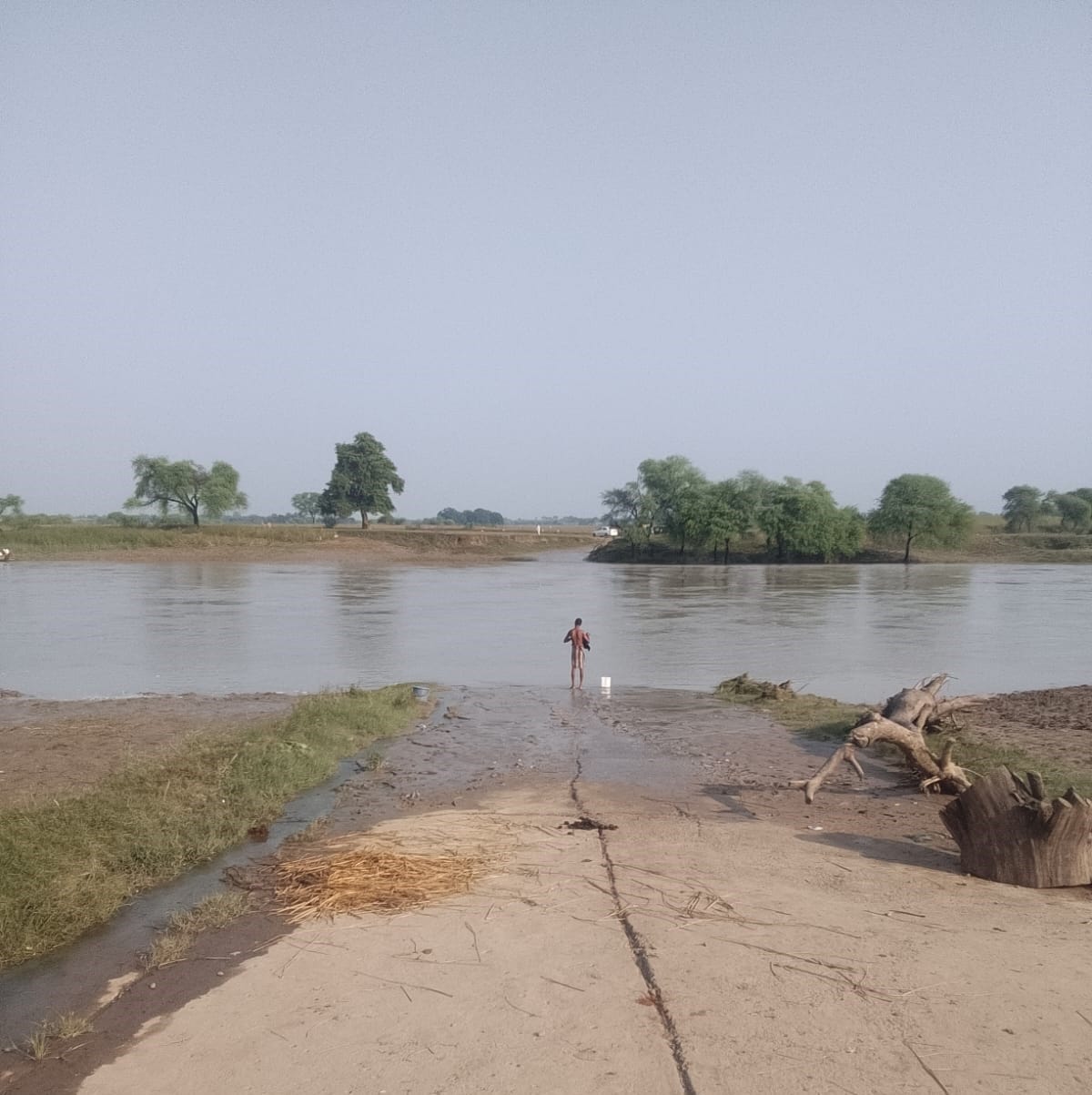 Ken's water level has receded, but the causeways remain submerged.