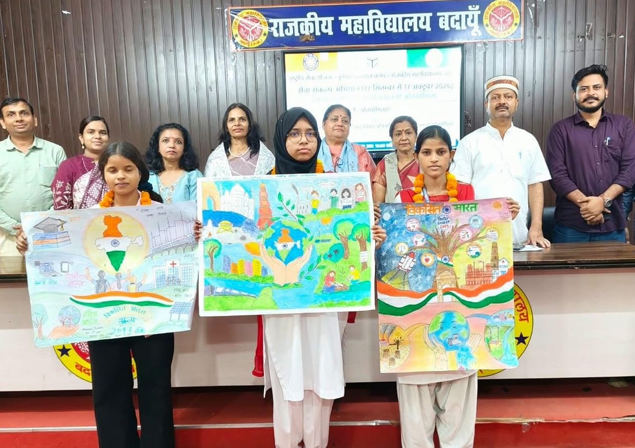 Anshika secured first place in the painting competition, while Shagun stood first in the speech competition.