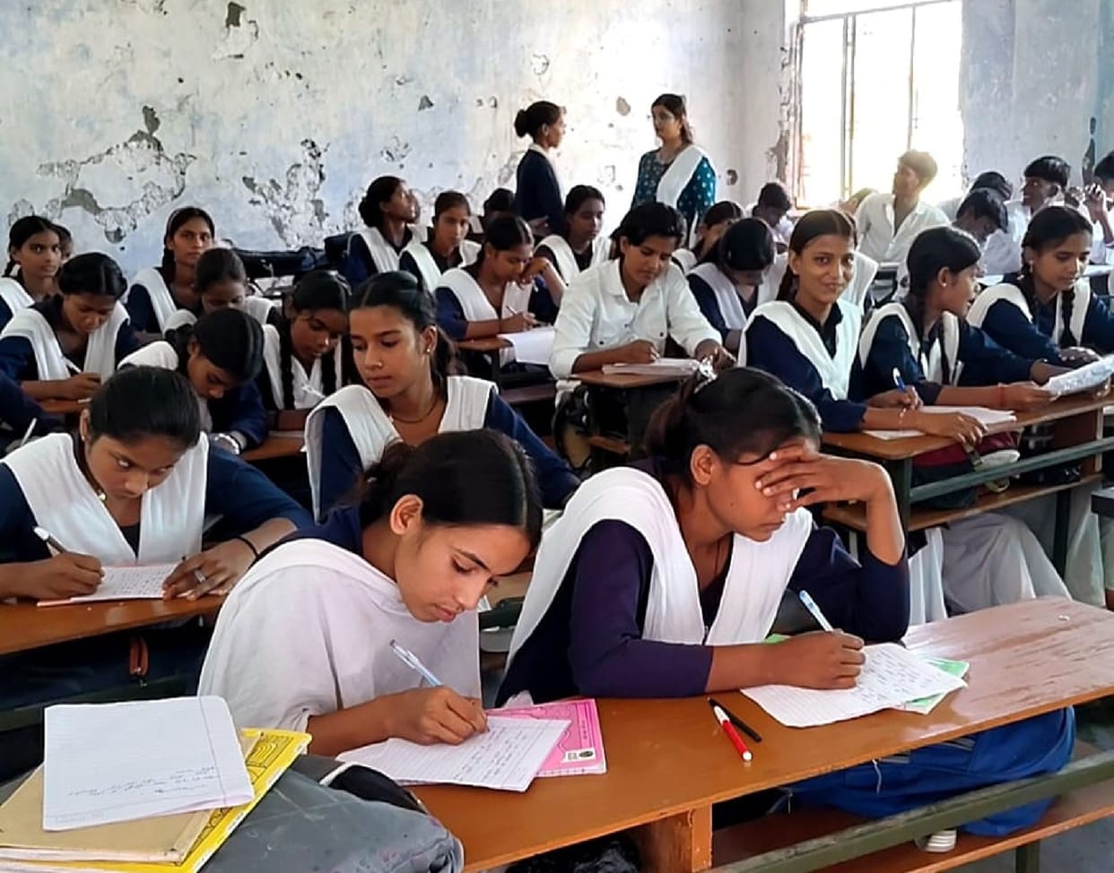 Sonia won the essay competition, while Shalu triumphed in the Rangoli contest.