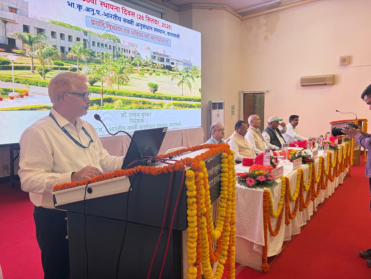 Emphasis on increasing farmers' income through IIVR's improved varieties and technologies.