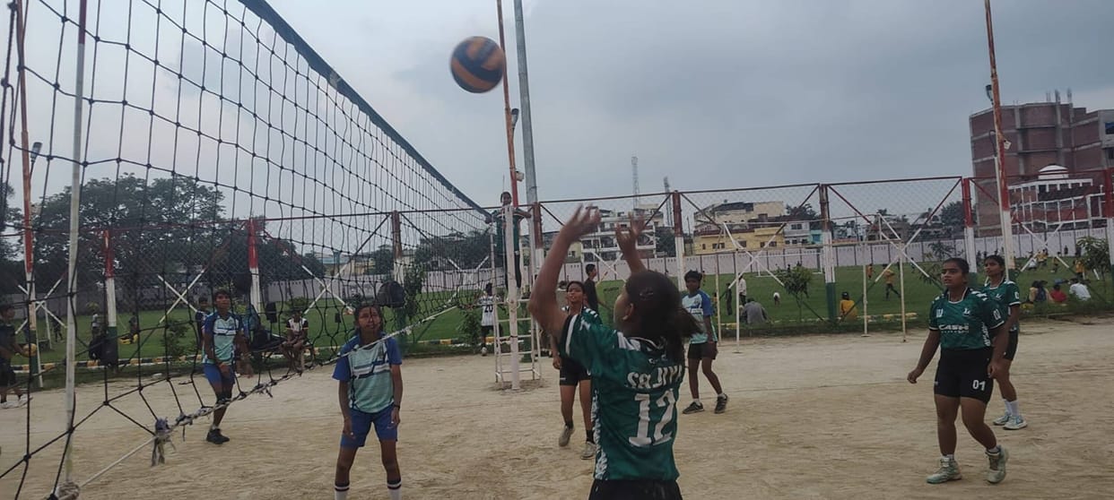 Stadium team wins volleyball final by defeating DVA