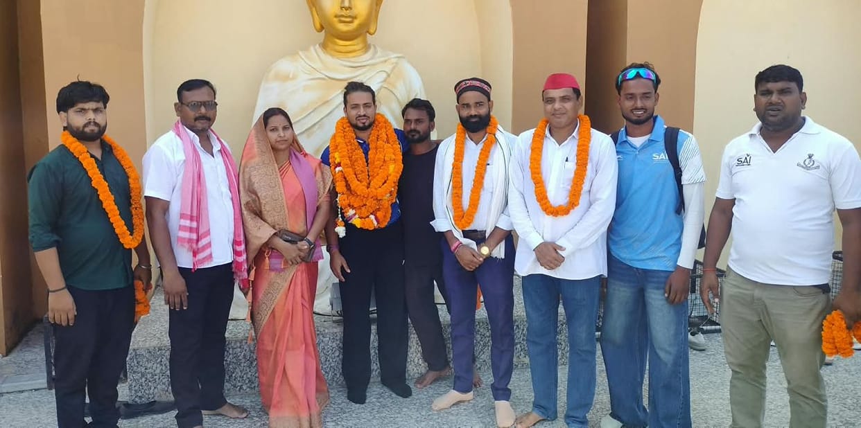 Siddharthnagar News: Grand welcome for Pradeep upon his return with the Indian kabaddi team from the Asian Games