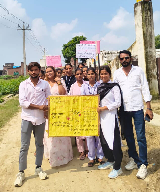 Students organized an awareness rally against drug abuse.