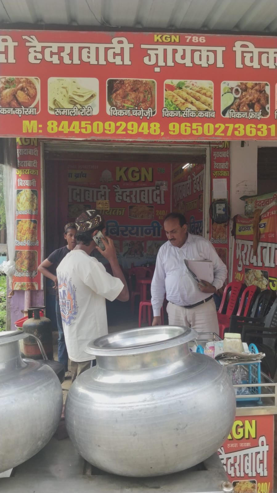Unlicensed biryani shops shut down.