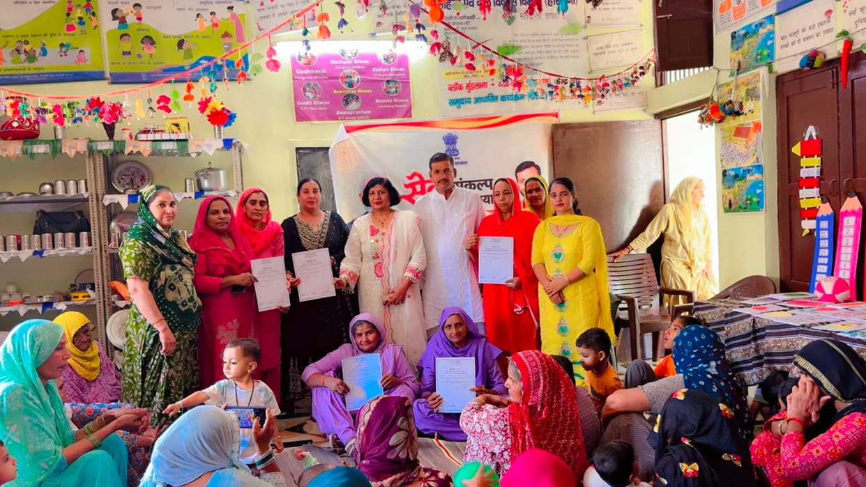 Three girls received LIC bonds worth 21,000 each.