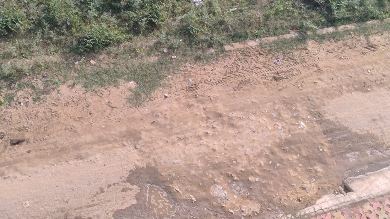 Road to home lost amidst potholes; Sector-3 residents distressed.