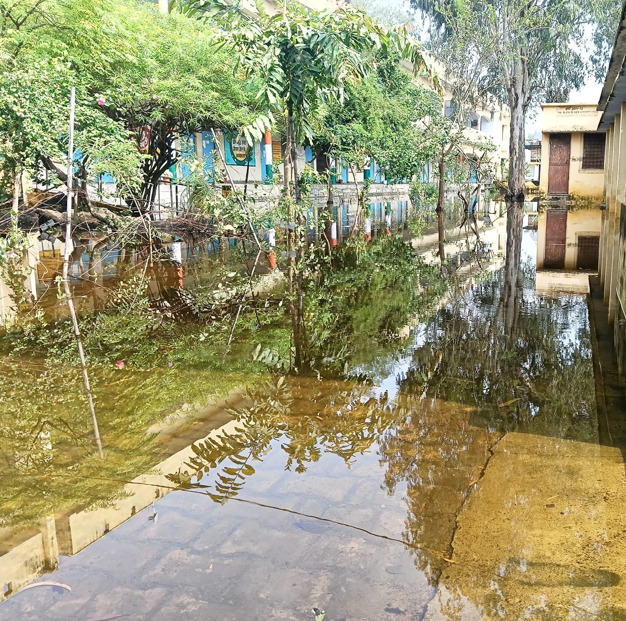 Teaching work stalled at PM Shri Government Girls Inter College due to waterlogging