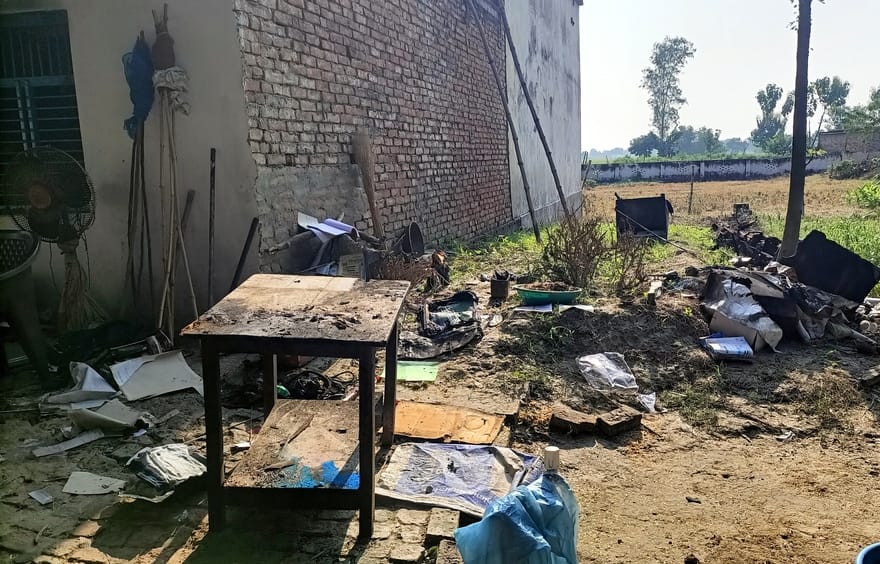 Fire breaks out in house after electric scooter battery explodes.