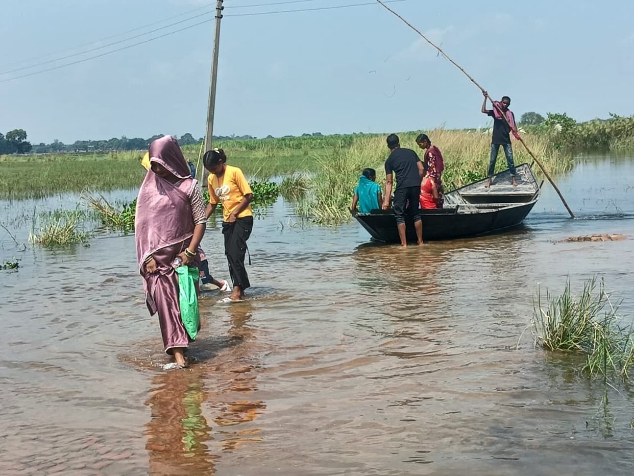 A population of 25,000 across 12 villages relies on a single boat.