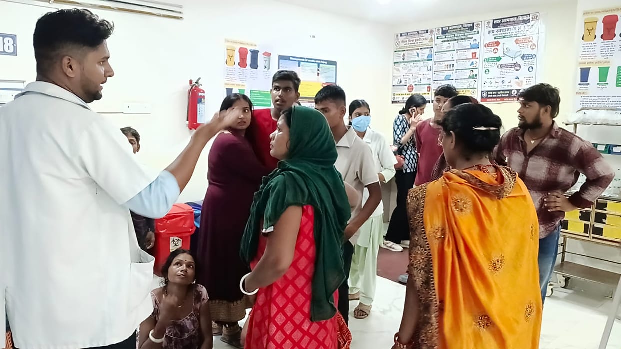 Brother killed by uncontrolled pickup in Bhagwanpur Haat, sister battling for life