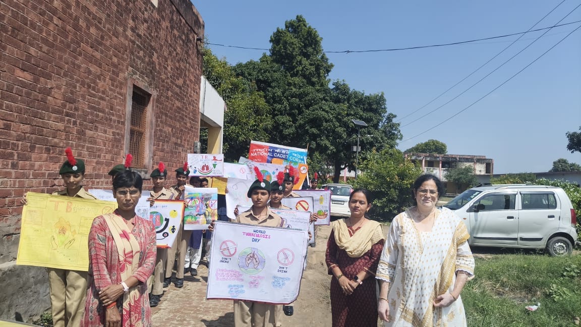 NCC cadets raised awareness about TB by organizing a rally.