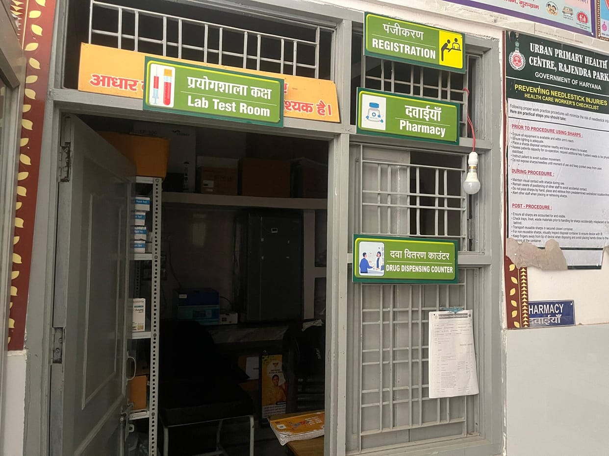Power outage at health center for a week; darkness causes trouble.