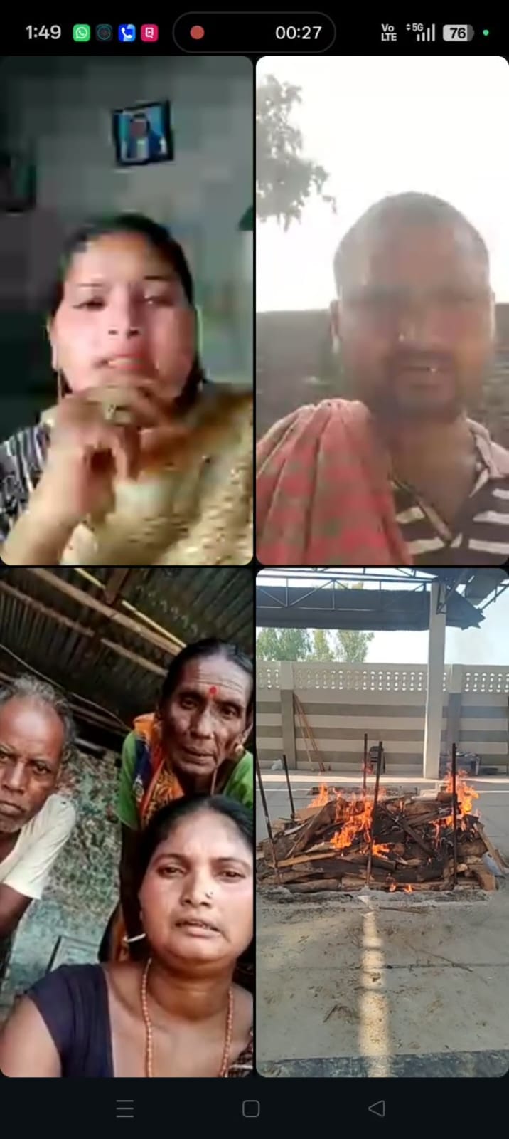 Police conducted the last rites... family bade a final farewell via video call.