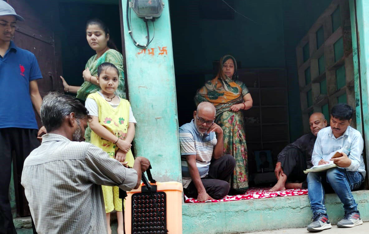 Camp set up in the locality following a child's death due to fever.
