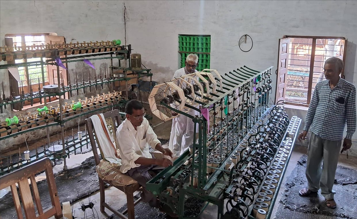 No branding, no frills... a Khadi business of 1.5 million meters annually from the village.