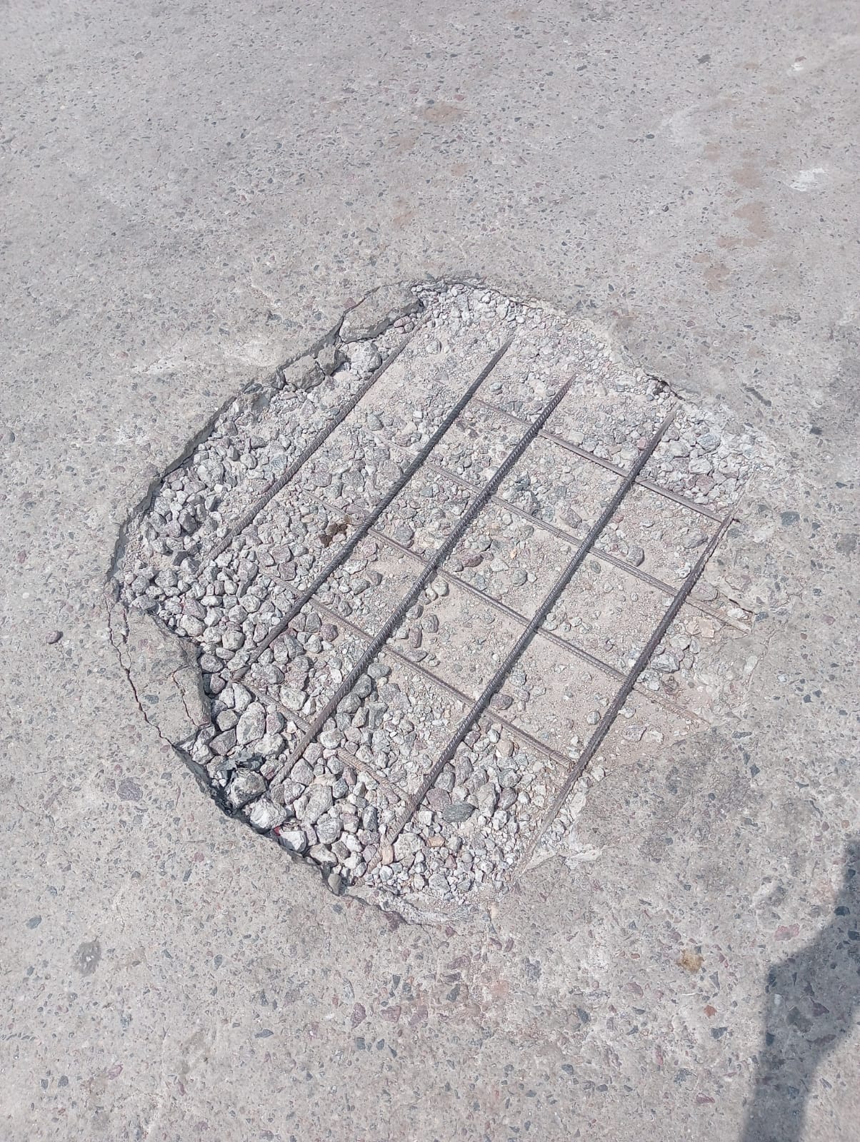 Jolhupur overbridge slab dislodged again.