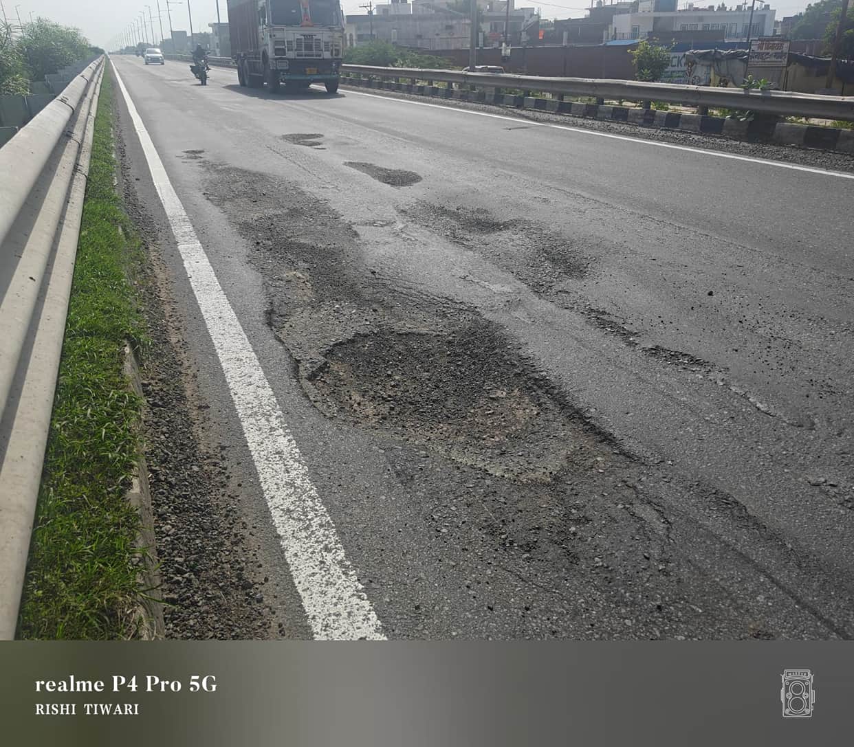 A perilous journey on the Agra-Kanpur Highway: 20 potholes in a 7-km stretch hinder speed.