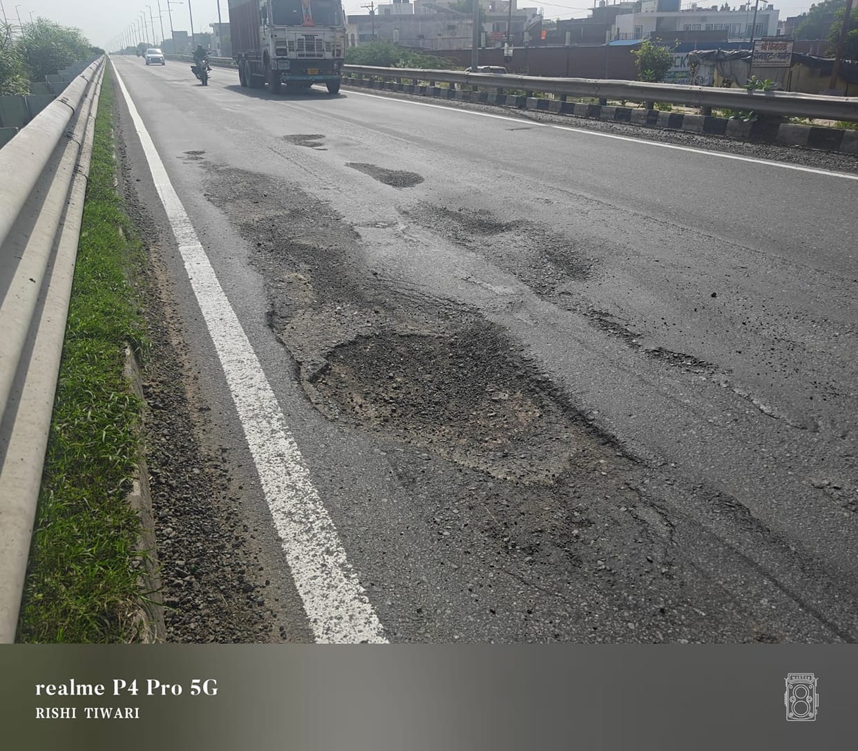 A perilous journey on the Agra-Kanpur Highway: 20 potholes in a 7-km stretch hinder speed.