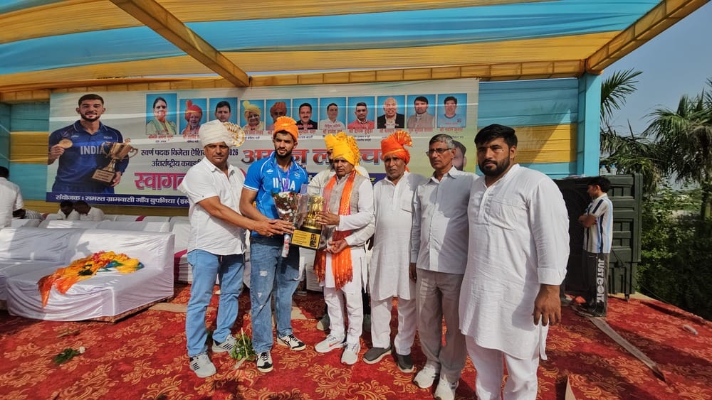 Ayan returns to the village with gold; says his goal is to win multiple medals for the country.