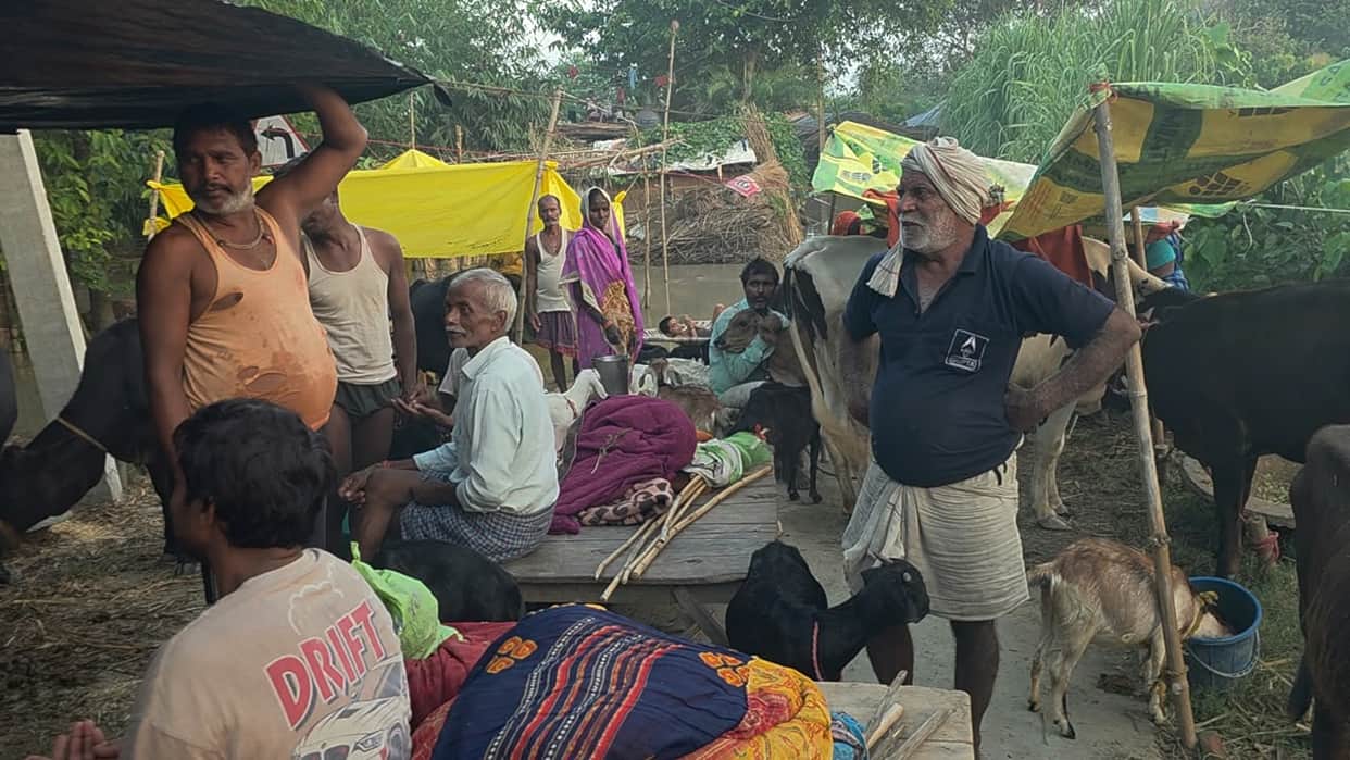 Over 30 villages in Gopalganj surrounded by water due to the swelling Gandak River; people bihar news