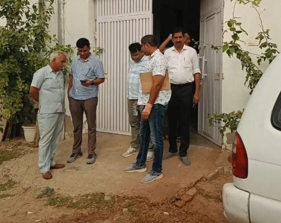 Excise Inspector's husband's factory raided; raw materials for manufacturing pan masala and gutkha seized.