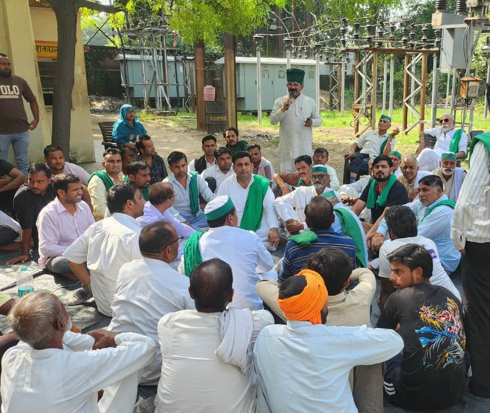 BKU stages sit-in at power station; farmers vent anger over unresolved issues