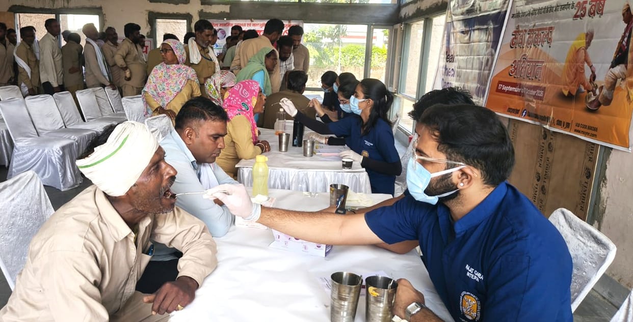 Health of 446 people checked at the camp.