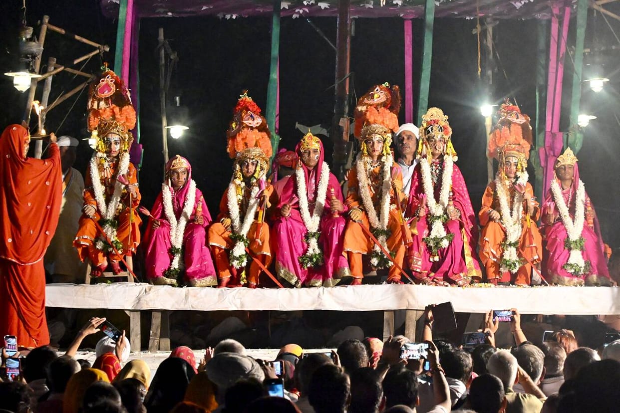 The wedding procession arrived in Janakpur amidst music and fanfare chants of Sia-Ram echoed all around.