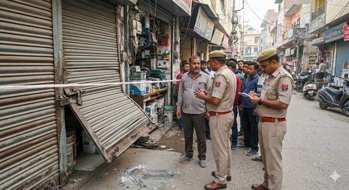 Locks of three shops broken and goods worth lakhs stolen in a single night.