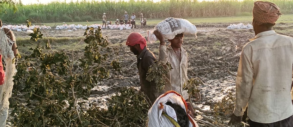 Kasganj News: गोलामणि को बचाने के लिए दिनभर चले कटानरोधी कार्य