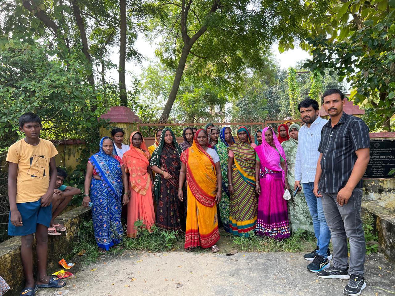 Protest held near the water tank over a two-month-long disruption in drinking water supply.