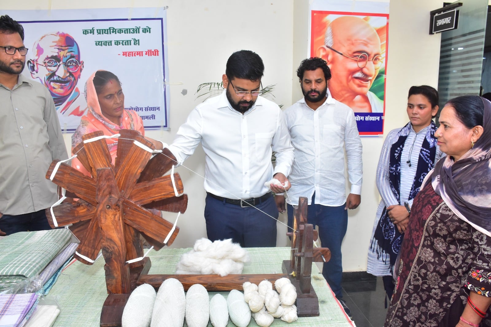 Message of cleanliness and Swadeshi on Gandhi-Shastri Jayanti
