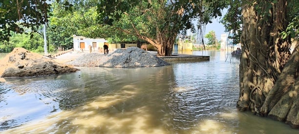 Deoria News: देवरहा बाबा आश्रम परिसर में घुसा बाढ़ का पानी