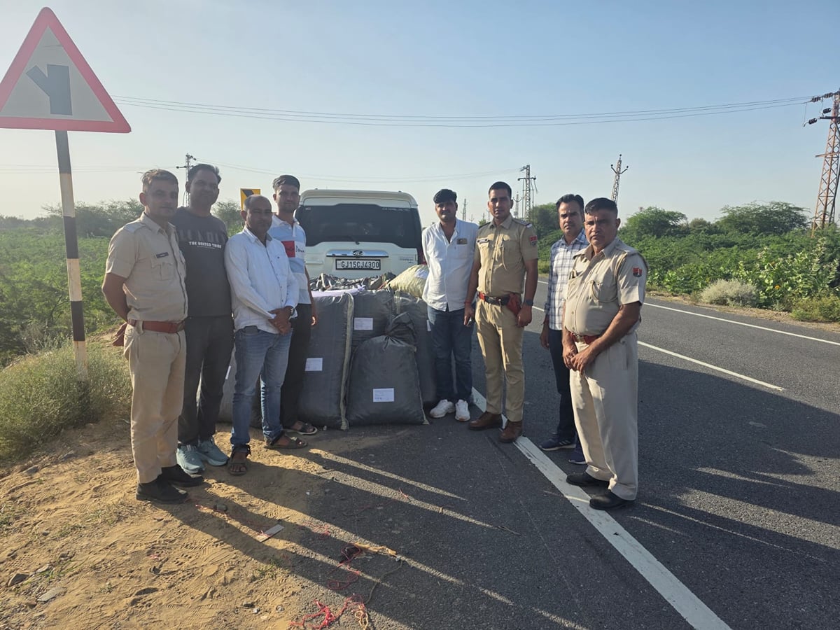 नागौर में नशे के खिलाफ बड़ी कार्रवाई: 57 लाख की डोडा पोस्त बरामद, स्कॉर्पियो छोड़ अंधेरे में फरार हुए तस्कर