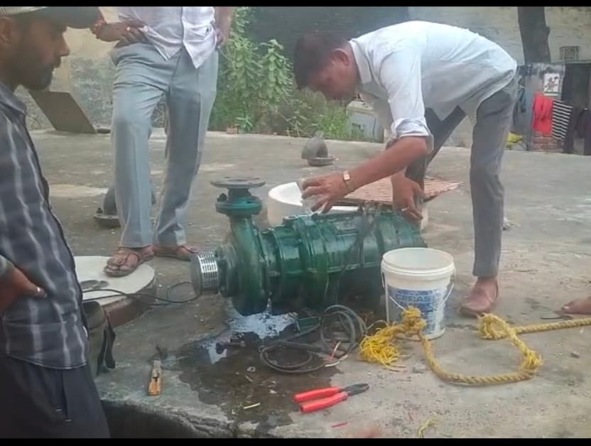 The old motor was replaced with a new one, and adequate water supply has started reaching even the elevated areas.