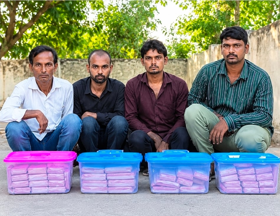 Aligarh News: पांच करोड़ की चरस के साथ चार तस्कर गिरफ्तार