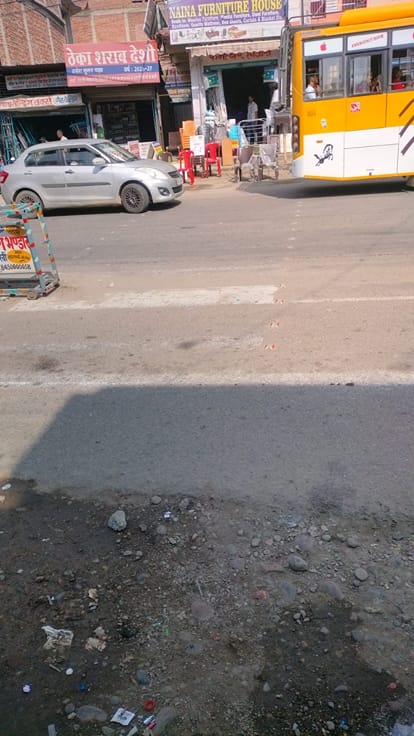 घुमारवीं में जेबरा क्रॉसिंग। संवाद