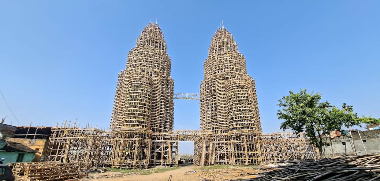 Munger To Get 170-Ft-Tall, 150-Ft-Wide Malaysia Twin Towers-Themed Durga Puja Pandal