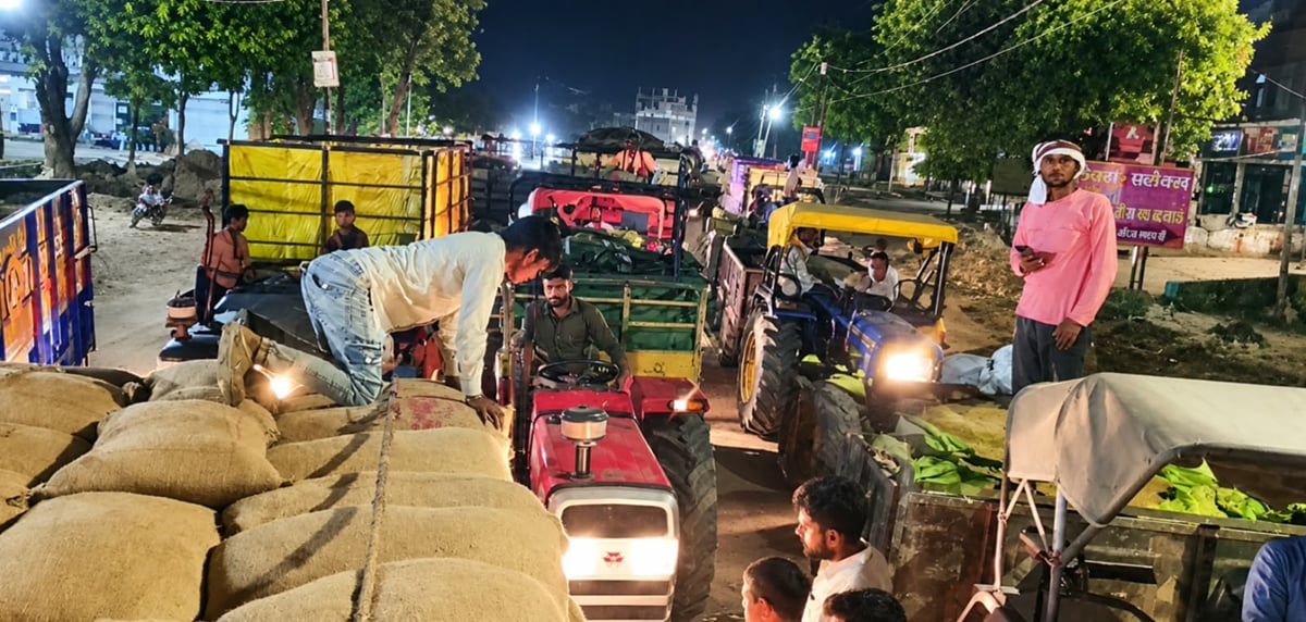 Aligarh News: धान ने थामी जीटी रोड की रफ्तार, लगी वाहनों की कतार