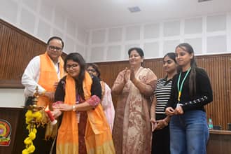 Deepanjali stood first in the speech competition.