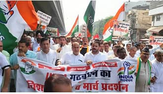INDIA bloc takes to the streets; Chief Election Commissioner's effigy burnt.